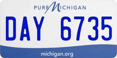 MI license plate DAY6735