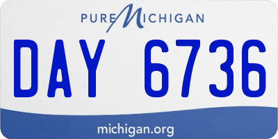 MI license plate DAY6736