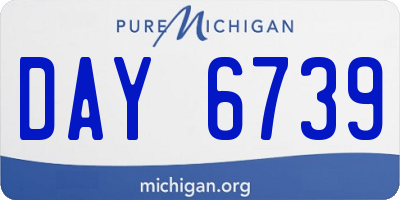 MI license plate DAY6739