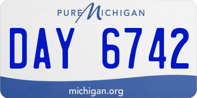MI license plate DAY6742