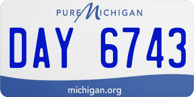 MI license plate DAY6743
