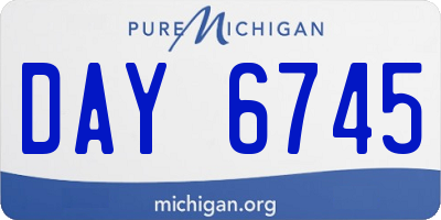 MI license plate DAY6745