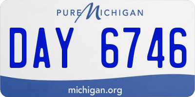 MI license plate DAY6746