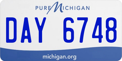 MI license plate DAY6748