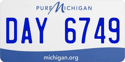 MI license plate DAY6749