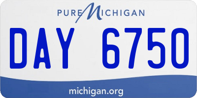 MI license plate DAY6750