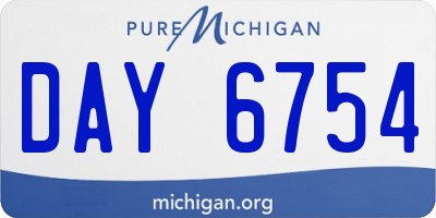 MI license plate DAY6754