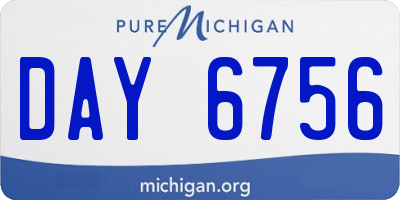MI license plate DAY6756