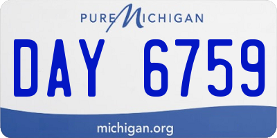 MI license plate DAY6759