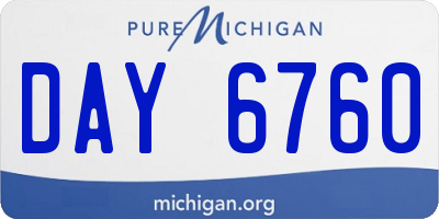 MI license plate DAY6760