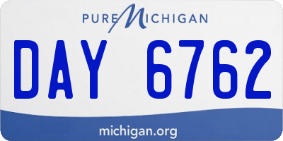 MI license plate DAY6762