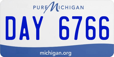MI license plate DAY6766