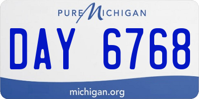 MI license plate DAY6768