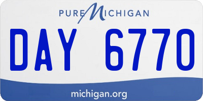MI license plate DAY6770