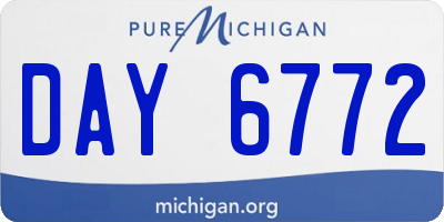 MI license plate DAY6772