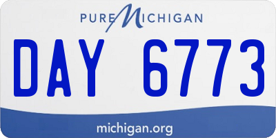MI license plate DAY6773