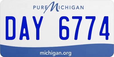 MI license plate DAY6774