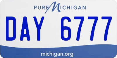 MI license plate DAY6777