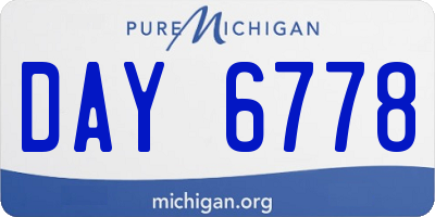 MI license plate DAY6778