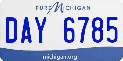 MI license plate DAY6785