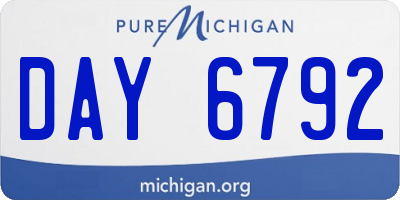 MI license plate DAY6792