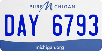 MI license plate DAY6793