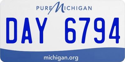 MI license plate DAY6794