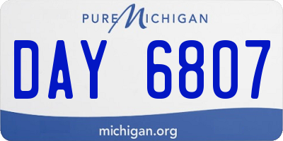 MI license plate DAY6807