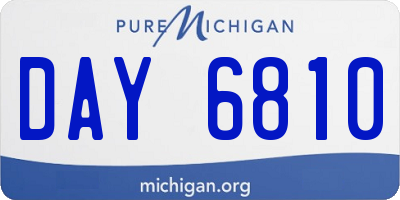 MI license plate DAY6810