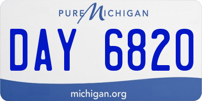 MI license plate DAY6820