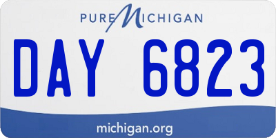 MI license plate DAY6823