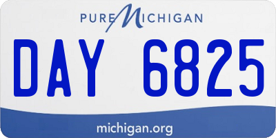 MI license plate DAY6825