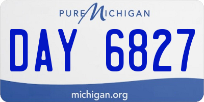 MI license plate DAY6827