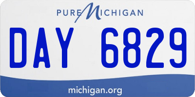 MI license plate DAY6829