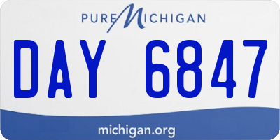 MI license plate DAY6847