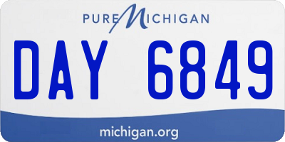 MI license plate DAY6849