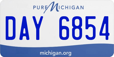 MI license plate DAY6854