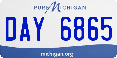 MI license plate DAY6865