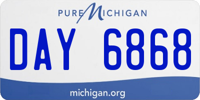 MI license plate DAY6868