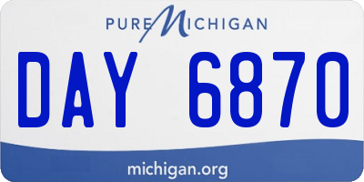 MI license plate DAY6870
