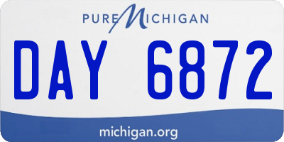 MI license plate DAY6872