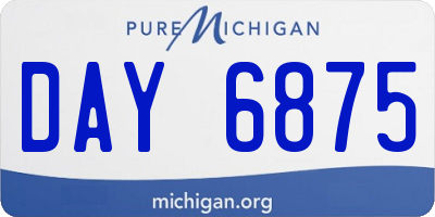 MI license plate DAY6875