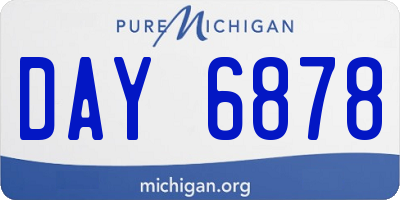 MI license plate DAY6878