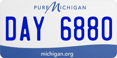 MI license plate DAY6880