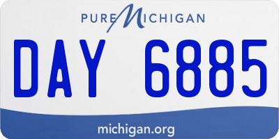 MI license plate DAY6885