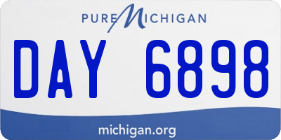 MI license plate DAY6898