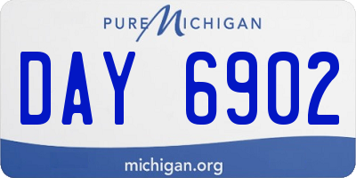 MI license plate DAY6902