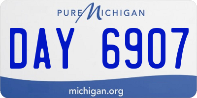 MI license plate DAY6907