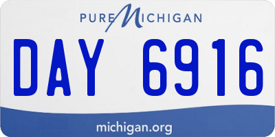 MI license plate DAY6916