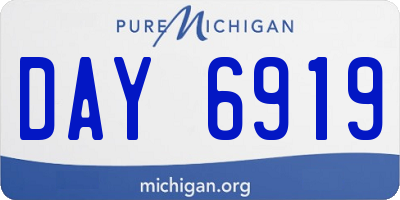MI license plate DAY6919
